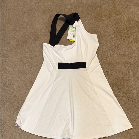 Prince White Tennis Dress with Black Straps - Picture 6 of 15